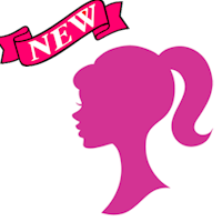 Barbie Head Decal Pink
